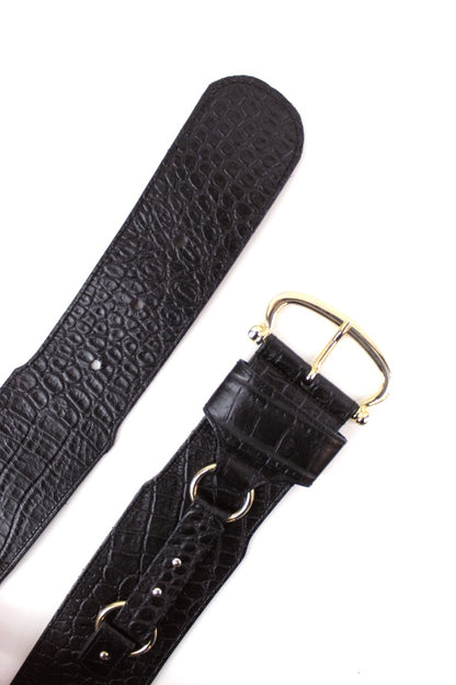 Ceinture fantaisie effet croco Zara longueur 70 cm - friperie femmes, vêtements d'occasion, seconde main