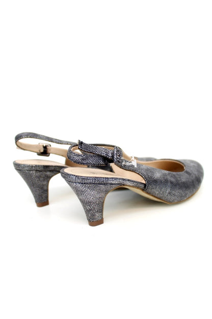 Chaussures argentées motif reptile Di Fontana pointure 39