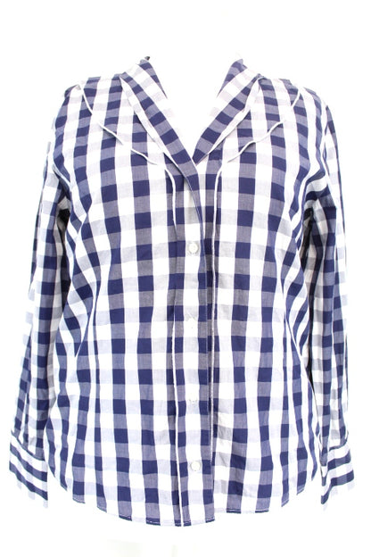 Chemise à carreaux col volanté Artista Roma taille 46 - friperie femmes, vêtements d'occasion, seconde main
