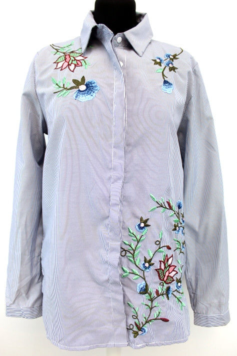 Chemise avec broderies RED QUEEN taille L - seconde main - friperie