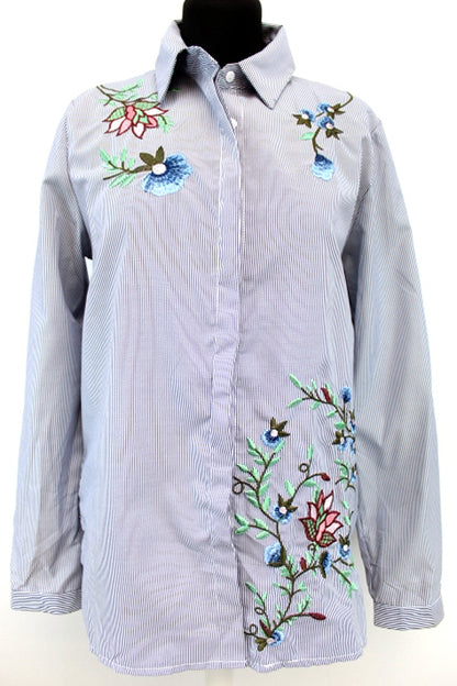 Chemise avec broderies RED QUEEN taille L - seconde main - friperie