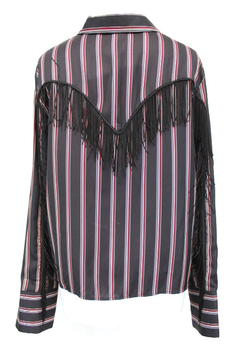 Chemise satinée à rayures Mango taille S