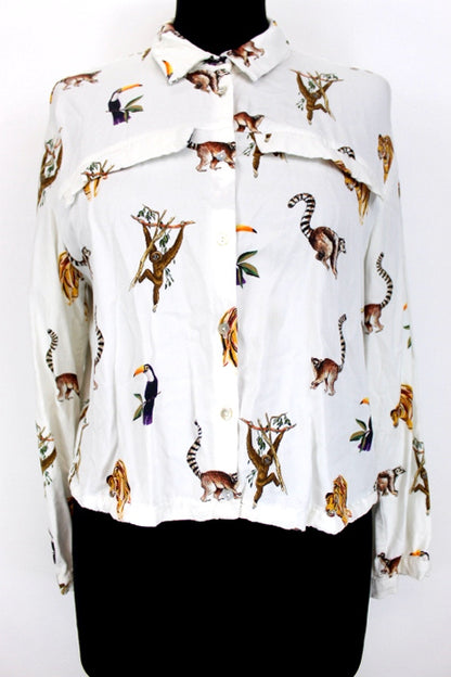 Chemise savane africaine Zara taille 34-occasion friperie