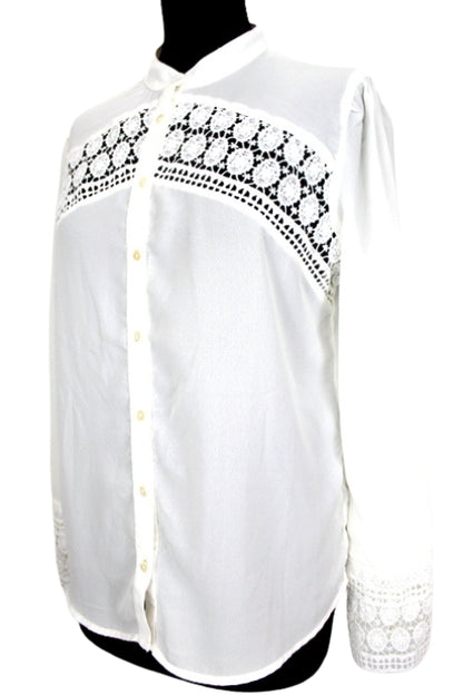 Chemisier blanc broderie anglaise Kiabi taille 38