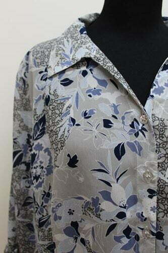 Chemisier gris fleuri Damart taille M