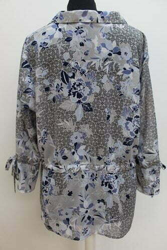 Chemisier gris fleuri Damart taille M