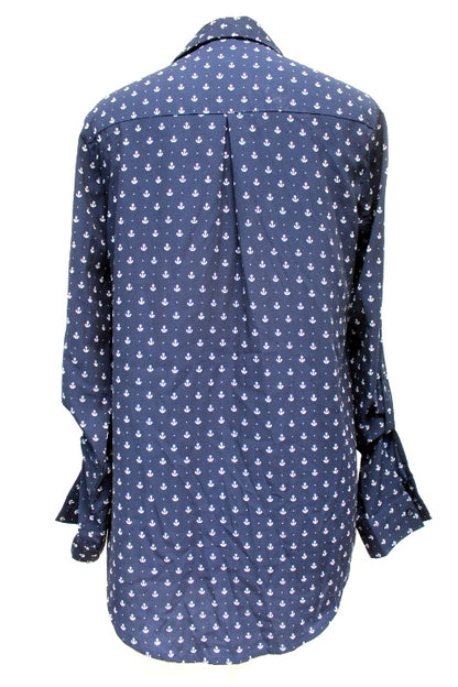 Chemisier léger avec motifs d'encre marine PIMKIE taille 42/44 - Vêtement de seconde main - Friperie en ligne