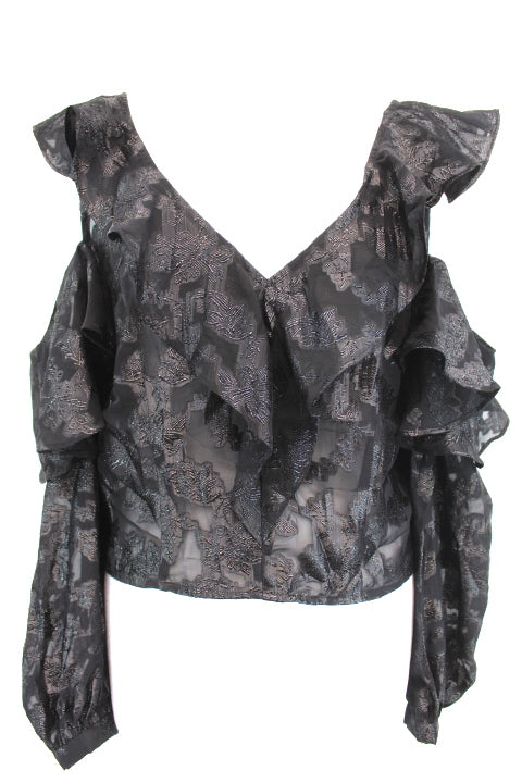 Crop-top soirée H&M taille 42 - friperie femmes, vêtements d'occasion, seconde main