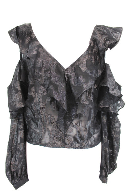 Crop-top soirée H&M taille 42 - friperie femmes, vêtements d'occasion, seconde main