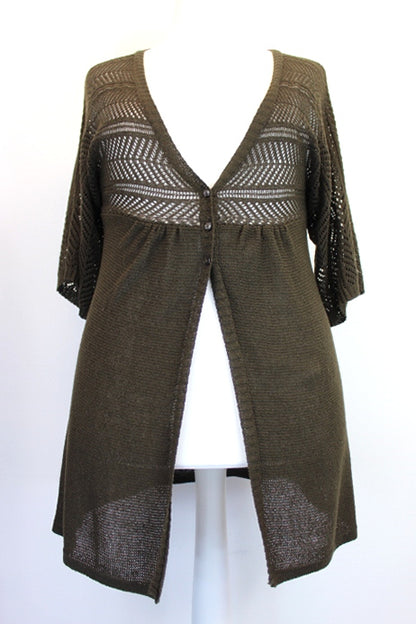 Gilet long marron Tout Simplement taille 42-44