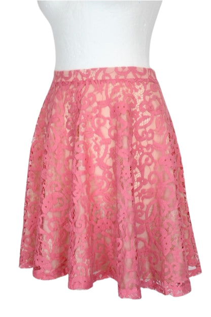 Jupe à guipure rose H&M taille 38