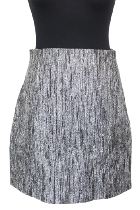 Jupe argentée évasée H&M taille 36 - friperie femmes, vêtements d'occasion, seconde main