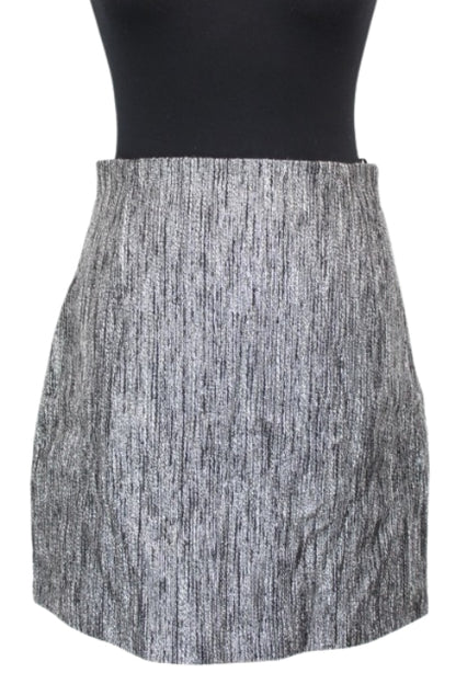 Jupe argentée évasée H&M taille 36 - friperie femmes, vêtements d'occasion, seconde main