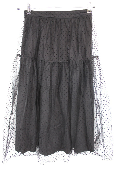 Jupe avec voile à plumetis H&M taille 36 - friperie femmes, vêtements d'occasion, seconde main