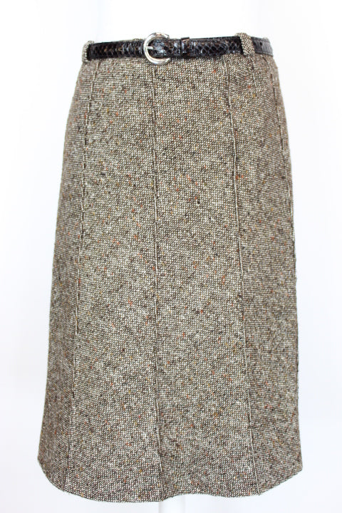 Jupe campagne chic avec ceinture Florence taille 34 - friperie femmes, vêtements d'occasion, seconde main