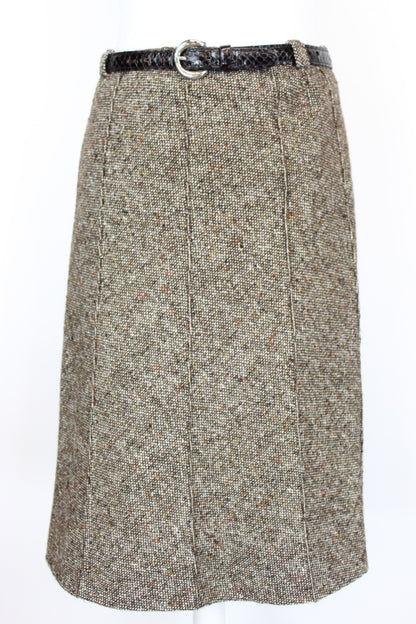 Jupe campagne chic avec ceinture Florence taille 34 - friperie femmes, vêtements d'occasion, seconde main