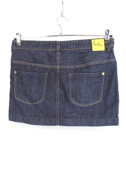 Jupe courte en jeans - Fermeture éclaire - Poches avants et arrières - PAUL X - Taille 42 - Friperie - Seconde main