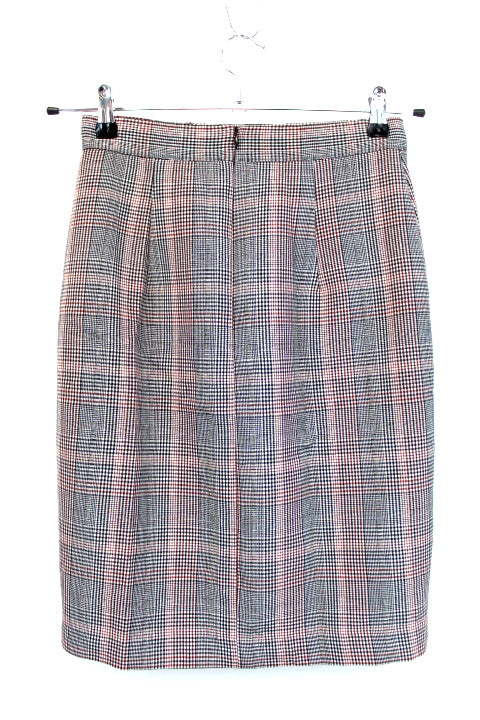 Jupe crayon façon prince de galle H&M taille 36 avec fermeture éclaire arrière - Vêtement de seconde main - Friperie en ligne
