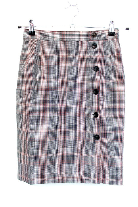 Jupe crayon façon prince de galle H&M taille 36 avec fermeture éclaire arrière - Vêtement de seconde main - Friperie en ligne