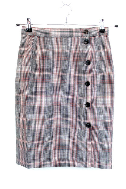 Jupe crayon façon prince de galle H&M taille 36 avec fermeture éclaire arrière - Vêtement de seconde main - Friperie en ligne