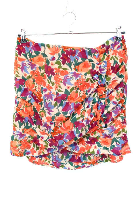 Jupe drapée à imprimé floral Camaïeu taille 46-48 - seconde main - friperie