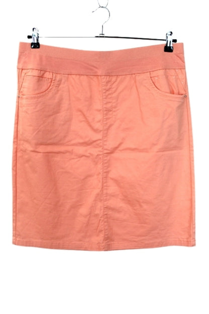 Jupe droite en coton A. THIERY avec large ceinture élastique et poches taille 44 - Vêtement de seconde main - Friperie en ligne