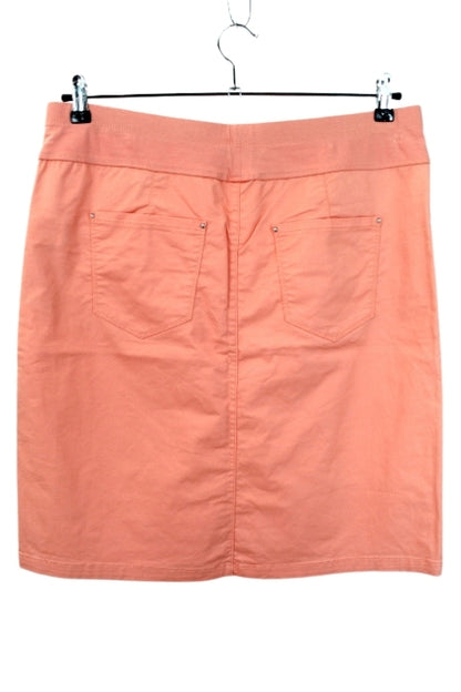 Jupe droite en coton A. THIERY avec large ceinture élastique et poches taille 44 - Vêtement de seconde main - Friperie en ligne