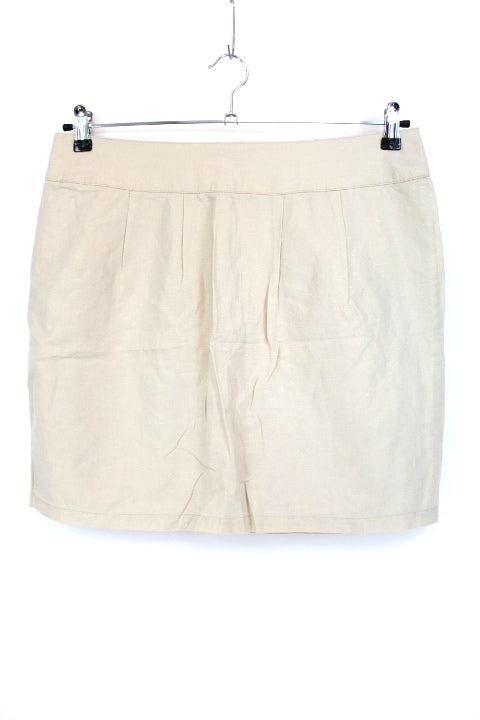 Jupe droite en lin Ici et Maintenant taille 42 - friperie femmes, vêtements d'occasion, seconde main