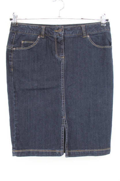 Jupe en jean fendue devant Camaïeu taille 38 - friperie femmes, vêtements d'occasion, seconde main