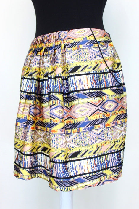 Jupe été ethnique Color Block taille 38