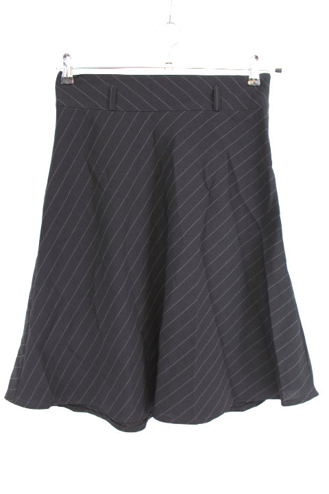 Jupe évasée - Fines rayures diagonales - Fermeture éclaire arrière - PIMKIE - Taille 38 - Friperie - Seconde main