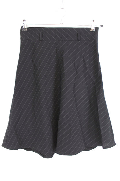 Jupe évasée - Fines rayures diagonales - Fermeture éclaire arrière - PIMKIE - Taille 38 - Friperie - Seconde main
