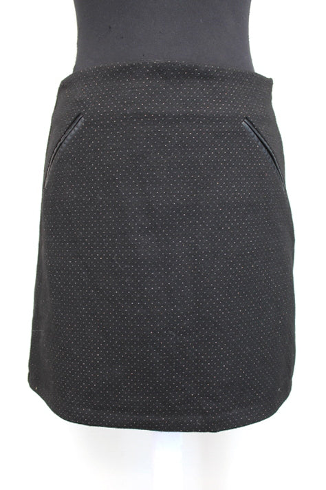 Jupe évasée à pois Camaïeu taille 36 - friperie occasion seconde main