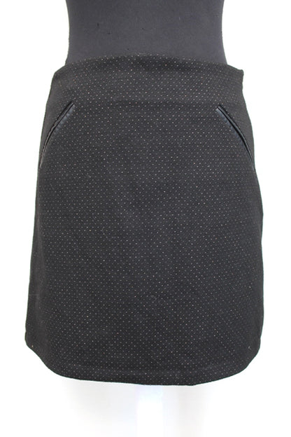 Jupe évasée à pois Camaïeu taille 36 - friperie occasion seconde main