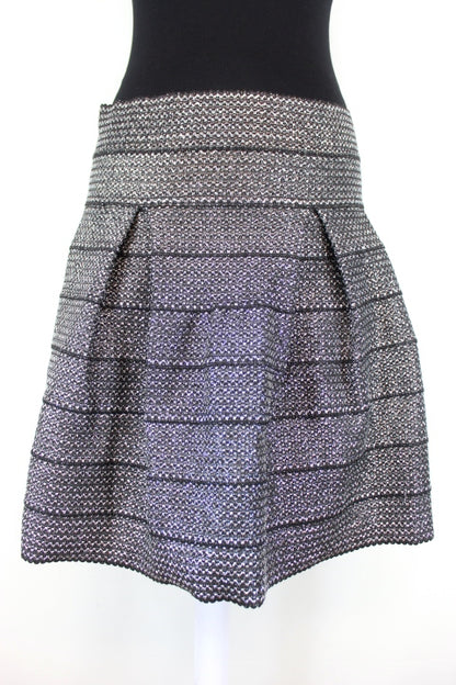 Jupe extensible argentée H&M taille 38- friperie seconde main