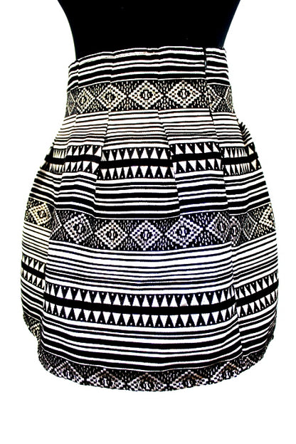 Jupe imprimé géométrique doré ALLYSON COLLECTION Taille 36-friperie-occasion-seconde main