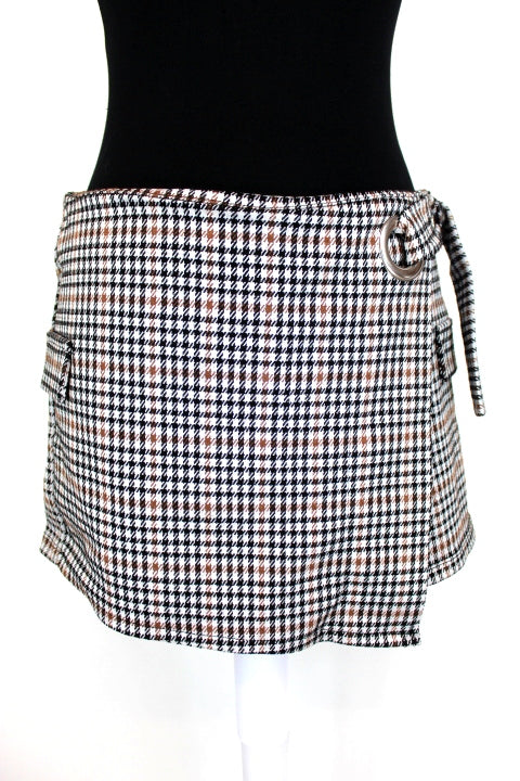 Jupe-short façon pied de poule Jennyfer T38-friperie-occasion-seconde main