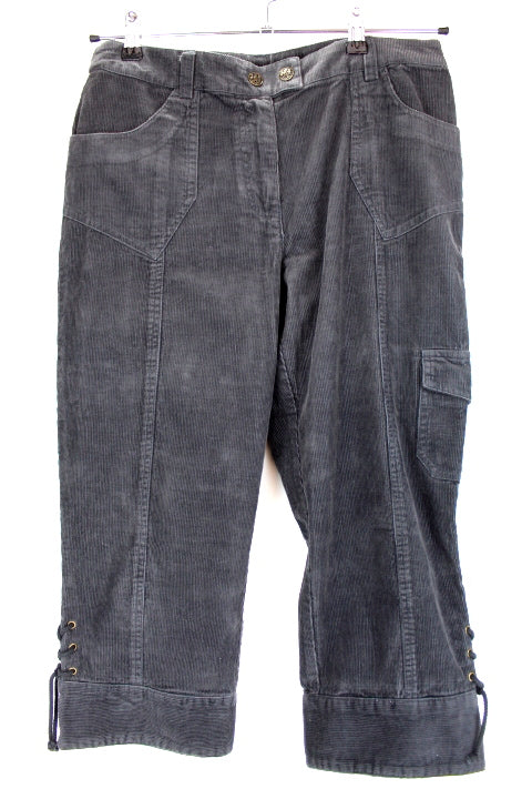 Pantacourt côtelé gris YESSICA Taille 40-friperie-occasion-seconde main