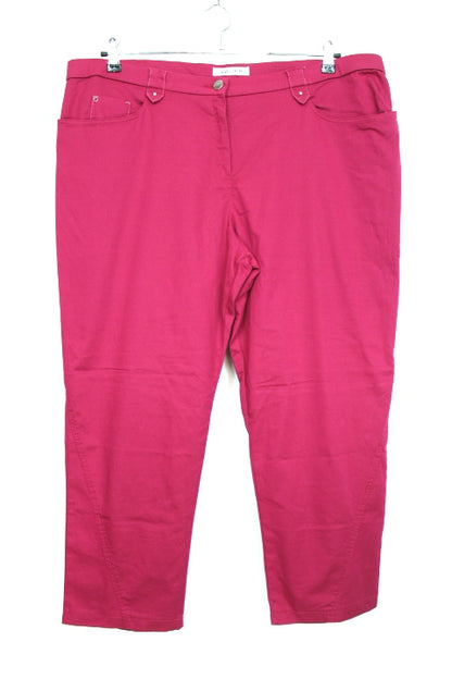Pantacourt été fuchsia Christine Laure taille 52 - friperie femmes, vêtements d'occasion, seconde main