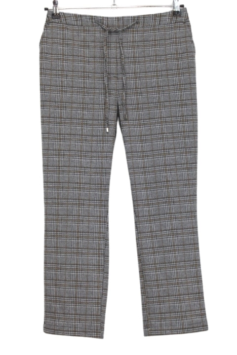 Pantalon à carreaux fins - Ceinture élastique avec lacet intérieur - Damart - Taille 42 - Friperie - Seconde main