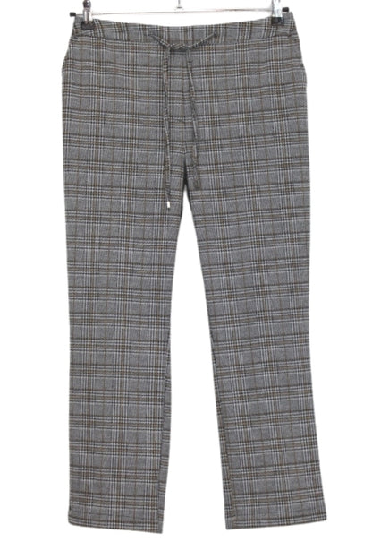 Pantalon à carreaux fins - Ceinture élastique avec lacet intérieur - Damart - Taille 42 - Friperie - Seconde main