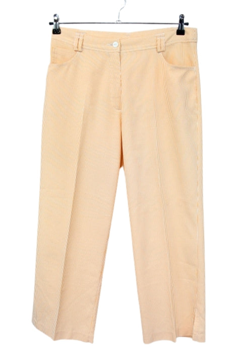 Pantalon léger à fines rayures avec poches avants et fermeture éclaire C&A taille 44 - Vêtement de seconde main - Friperie en ligne