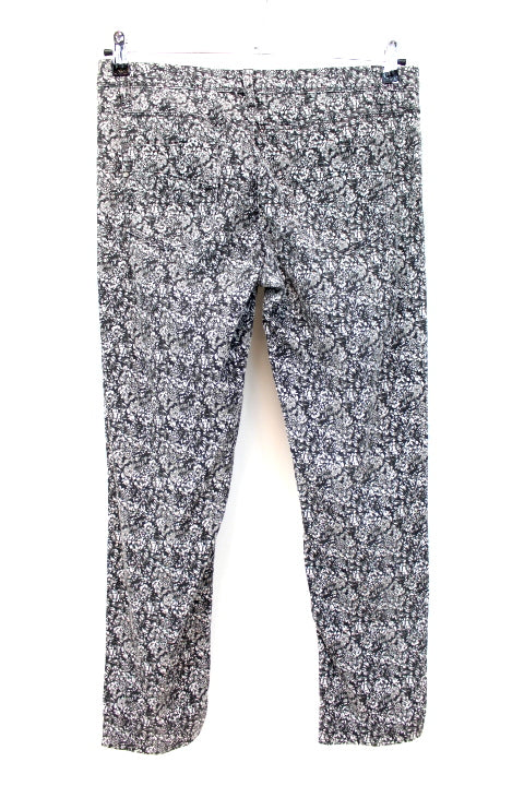Pantalon motifs fleuris- Poches avants et arrières - C & A - Taille 40 - Friperie - Seconde main