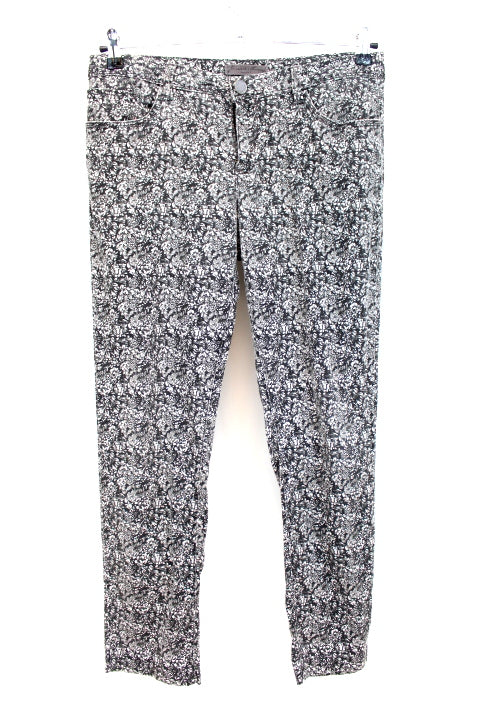 Pantalon motifs fleuris- Poches avants et arrières - C & A - Taille 40 - Friperie - Seconde main