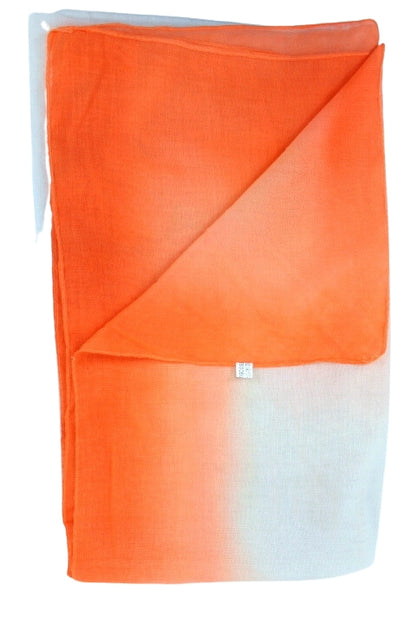 Paréo bicolore orange - friperie en ligne - vêtements d'occasion