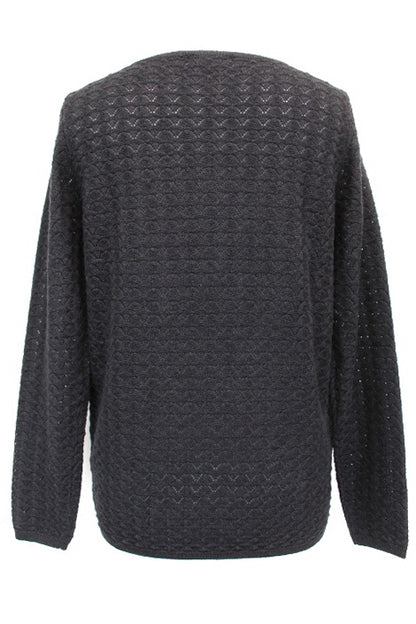 Pull effet crochet au dessus de la poitrine, sur les manches et au dos - ANDY & LUCY taille S - Vêtement de seconde main - Friperie en ligne