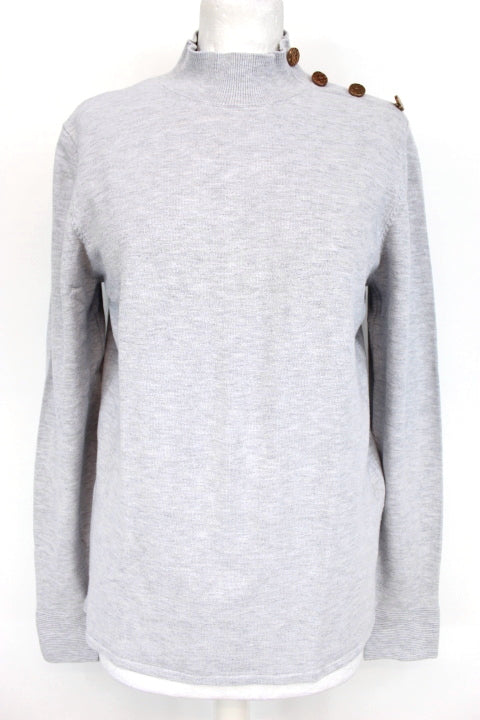 Pull avec boutons sur épaule droite Camaïeu taille 36 - friperie femmes, vêtements d'occasion, seconde main