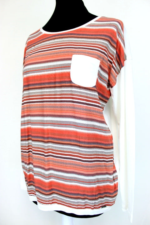 Pull blanc rayé rouge Mat de Misane taille 40