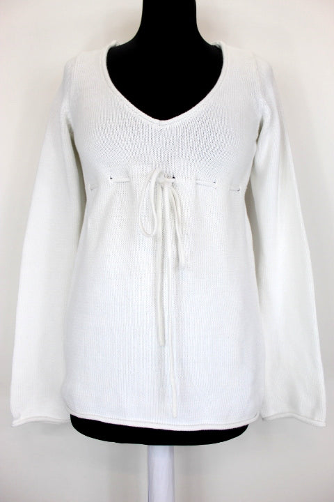 Pull col V laçage devant Kiabi taille 34/36 - friperie - occasion - seconde main