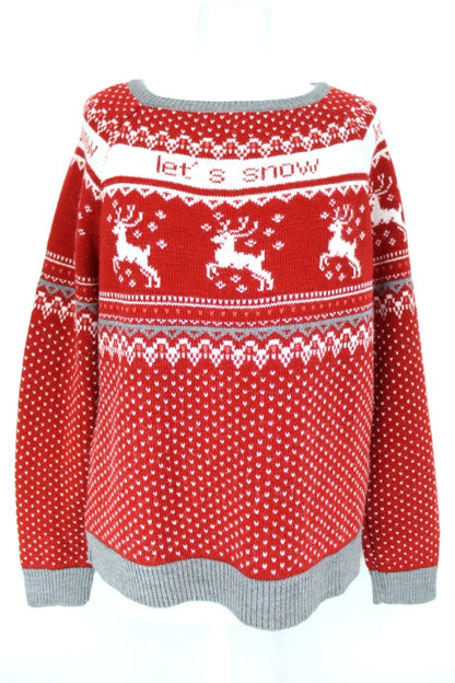Pull de Noël - Cache Cache - Taille L - Friperie seconde main